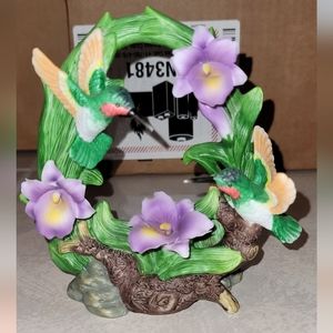 Ceramic Hummingbird floral decoration